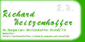 richard weitzenhoffer business card